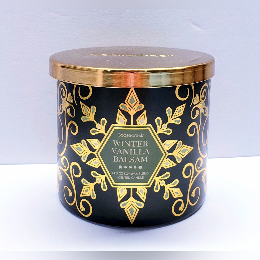 Goose Creek WINTER VANILLA BALSAM Large 3-Wick Scented Candle, 14.5 oz